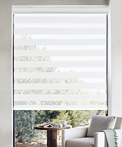 Homebox Zebra Blinds for Windows Shades, Roller Window Shades Light Filtering Sheer Window Treatments Light Control 50 Inch Blin