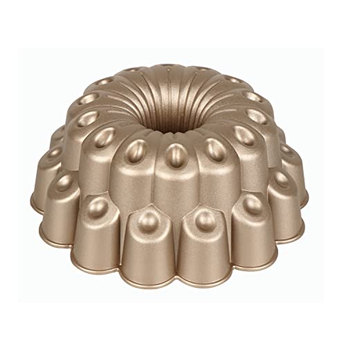 BAKER'S SECRET Bakers Secret Nonstick Fluted cake Pans, Perfect for Bundt cakes, Die cast Aluminum cake Pans, 2 Layers Non-stick coating For Ea