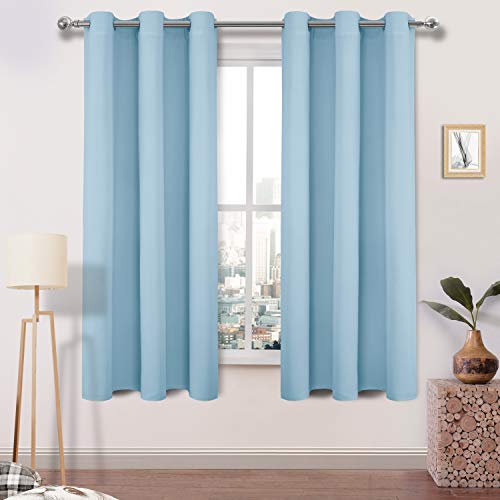 DWcN Blackout curtains Thermal Insulated Room Darkening Window curtain 38 x 63 inch Length, Living Room and Bedroom curtains, Li