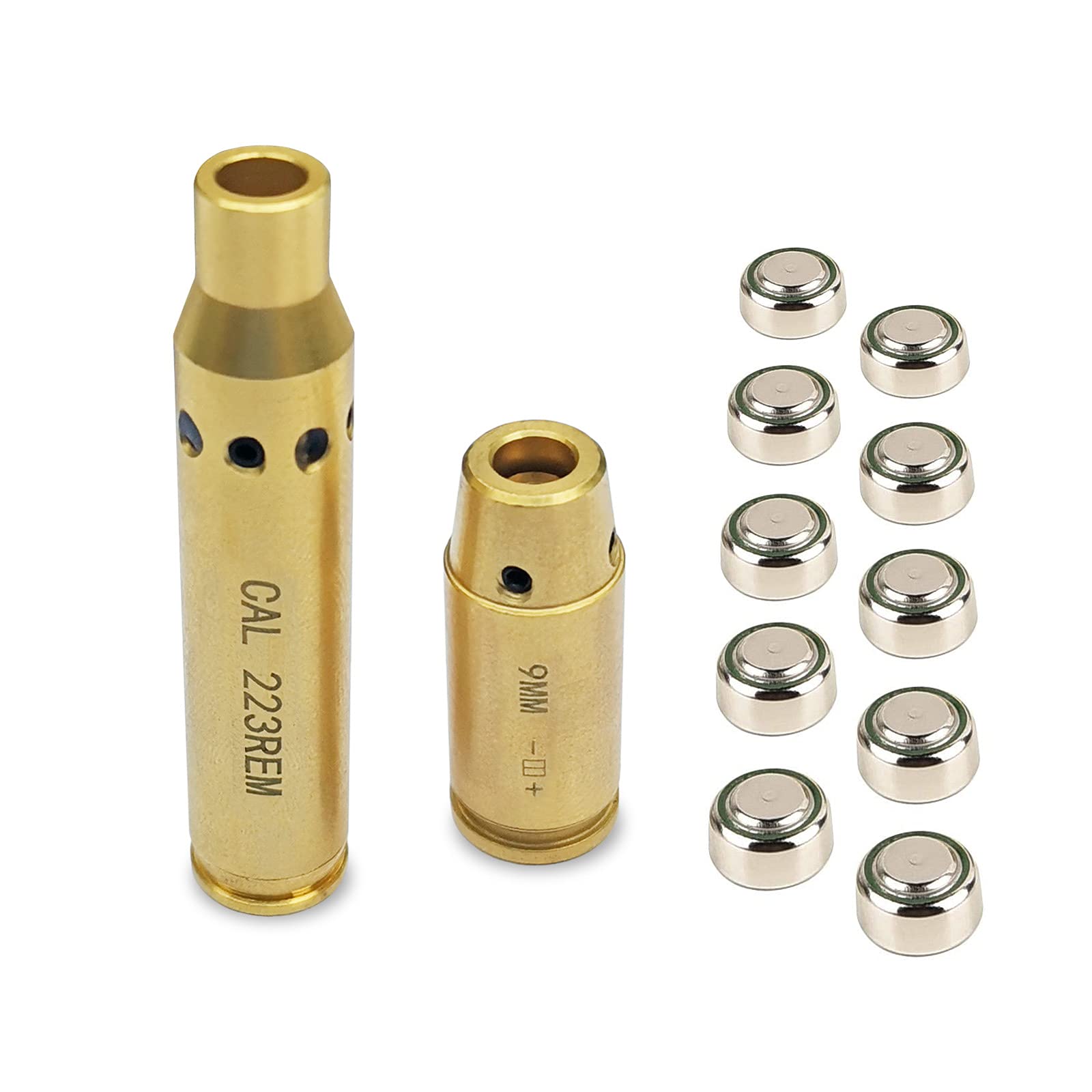 ARKSight Laser Boresighter for 223 and 9MM Cal, Red Laser Brass Chamber Bore Sight Kit for Rifle Scopes and Handgun