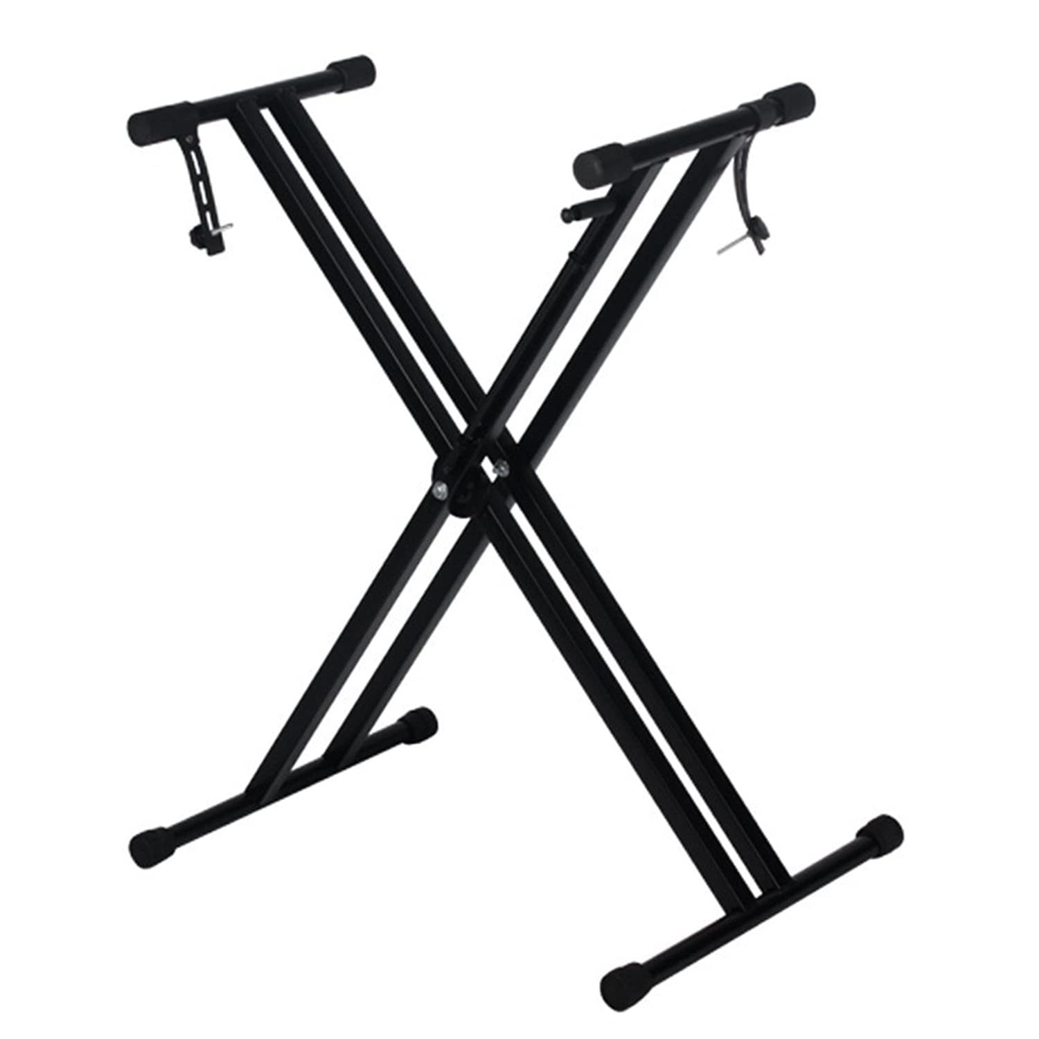Miwayer Piano Stand Frameworks Deluxe X-Style Keyboard Stand Height  Width Adjustable with Quick Release Mechanism, For 54-88 Ke