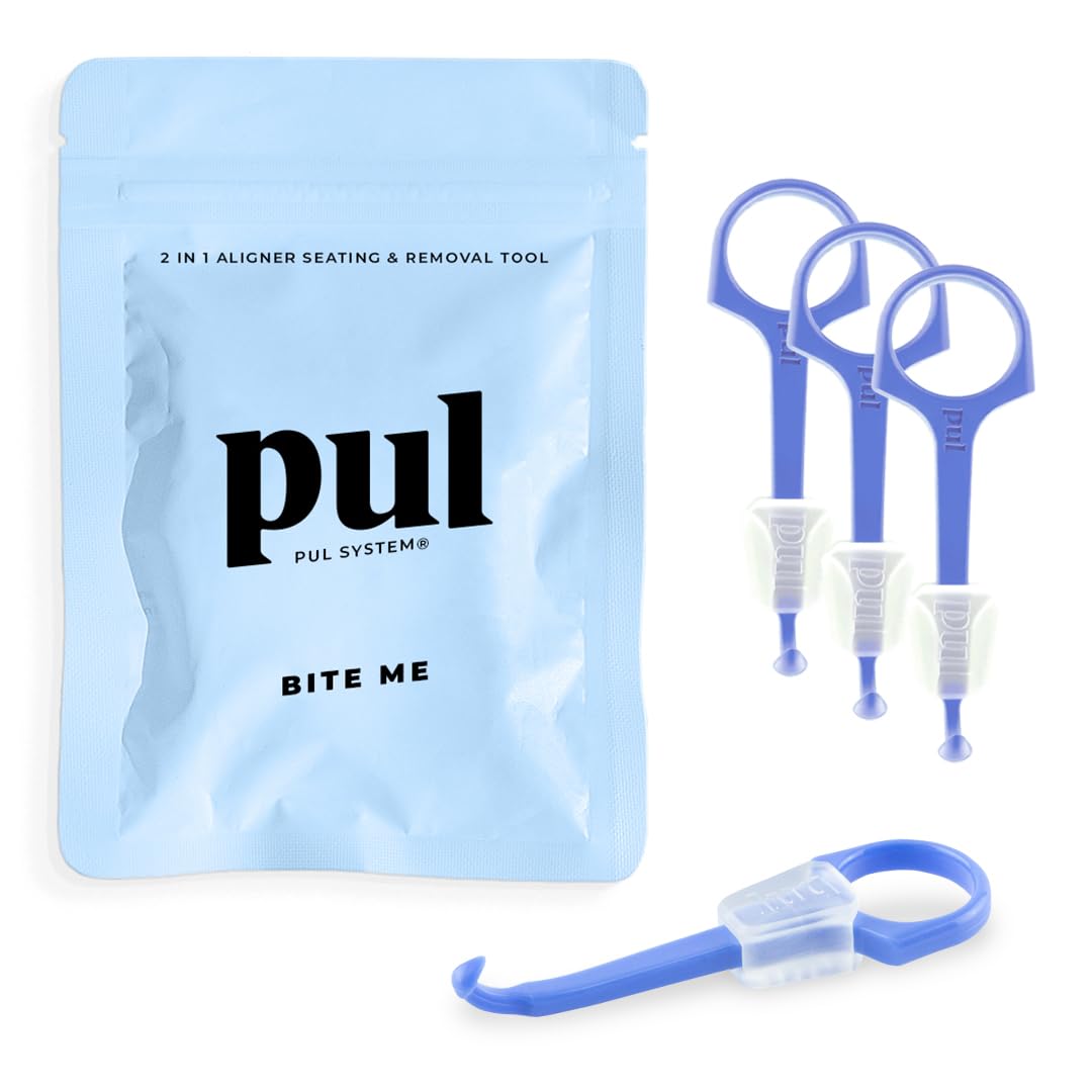 The Pultool PUL 2 in 1 Chewies & Clear Aligner Removal Tool Combo by The Pultool | Compatible with Invisalign Removable Braces & Trays, Alig