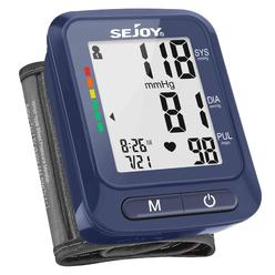 sejoy Blood Pressure Monitor Wrist BP cuff Machine Automatic Digital Blood-Pressure Machine Large Display Adjustable Wrist cuffs for H