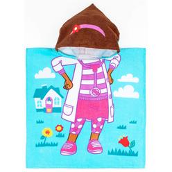 Jay Franco & Sons Disney Doc McStuffins Doc Kids BathPoolBeach Hooded Poncho - Super Soft  Absorbent cotton Towel, Measures 28 x 28 Inches (Offici