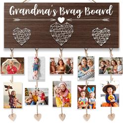MAYICIVO Grandma's Brag Board Christmas Grandma Gifts Picture Frame, Birthday Gifts for Grandma from Granddaughter Grandchildren Grandkid