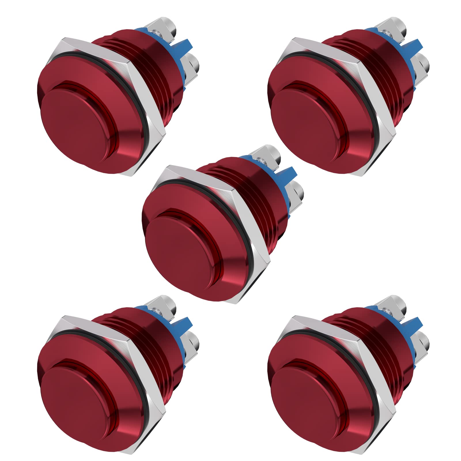 APIELE 16MM Momentary Push Button Switch 16mm Momentary Push Button Switch High Round Cap