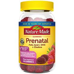 Nature Made Prenatal Gummies with DHA and Folic Acid, Prenatal Vitamin and Mineral Supplement for Daily Nutritional Support, 60 