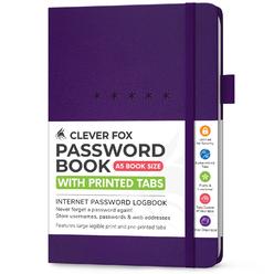 clever Fox Password Book - Alphabetized Internet Address & Password Organizer - computer & Website Password Keeper Notebook - Lo