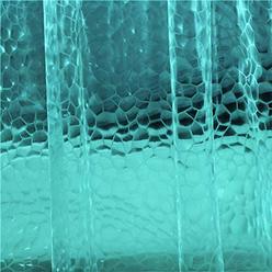 Adwaita Newest Design 3D Watercube Plastic Shower curtain Liner (Teal)
