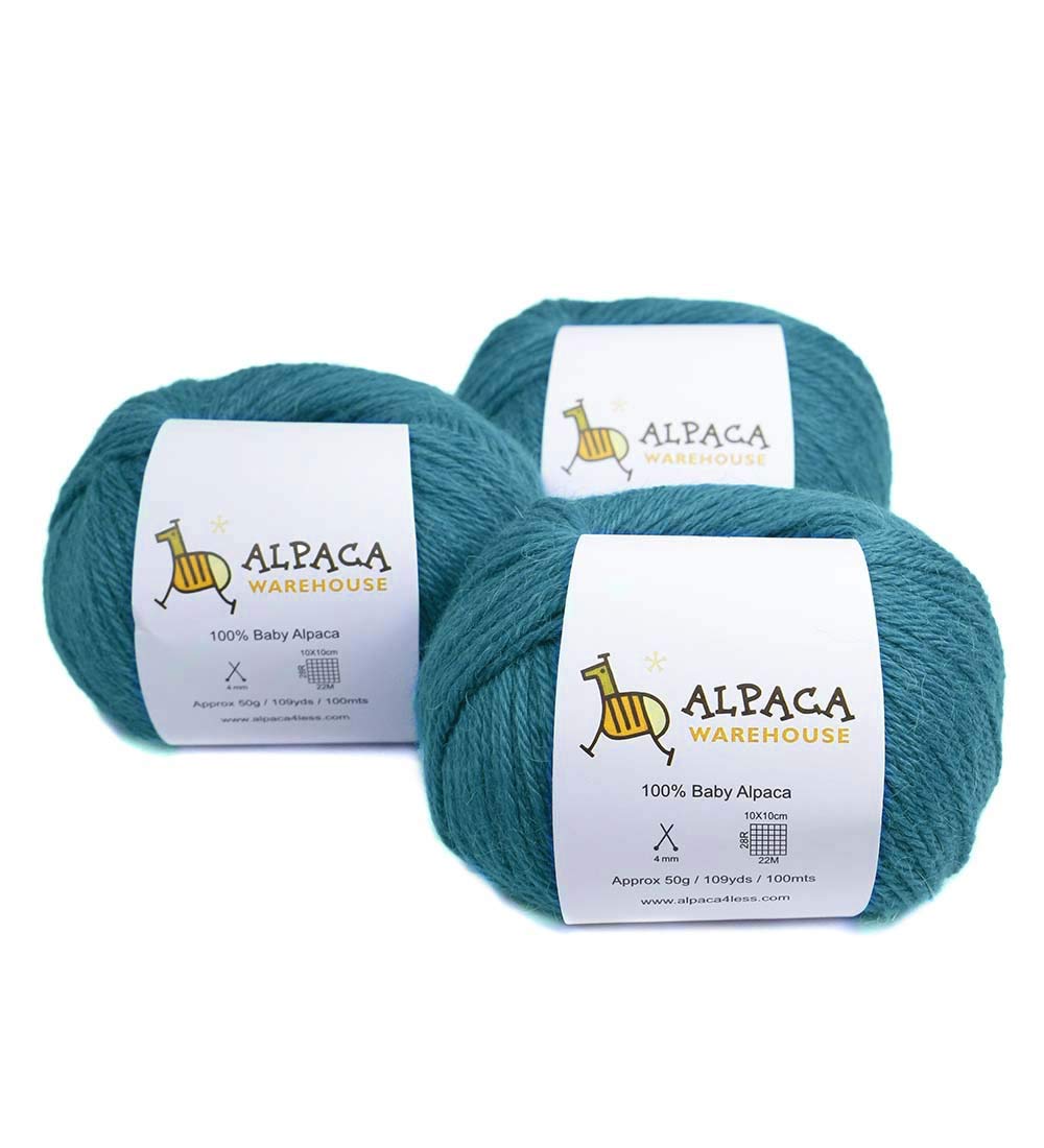 Alpaca Warehouse 100 Baby Alpaca Yarn Wool Set of 3 Skeins Lace Worsted Bulkychunky Weight - Heavenly Soft and Perfect for Knitting and crochetin