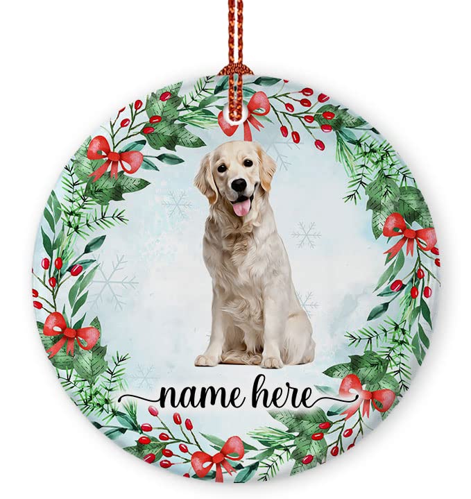 Prezzy Personalized Goldendoodle Dog Christmas Ornament 2023 Gifts for Xmas Tree Decoration Hanging Best Dog Lovers Gift Funny W