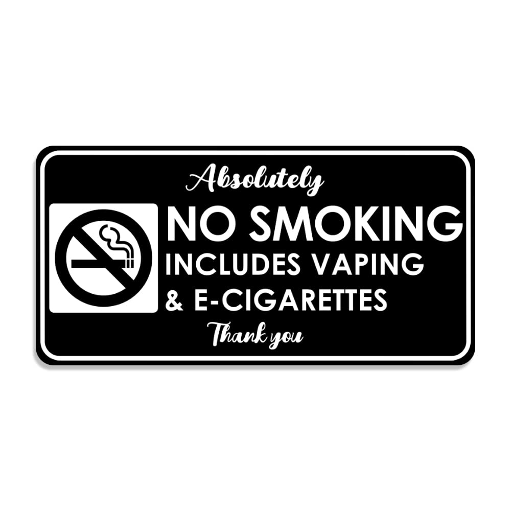 Maoerzai No Smoking Signs for Business No Vaping Sign, No Smoking Thank You Sign for Home, Thick Acrylic Self-Adhesive Door No S
