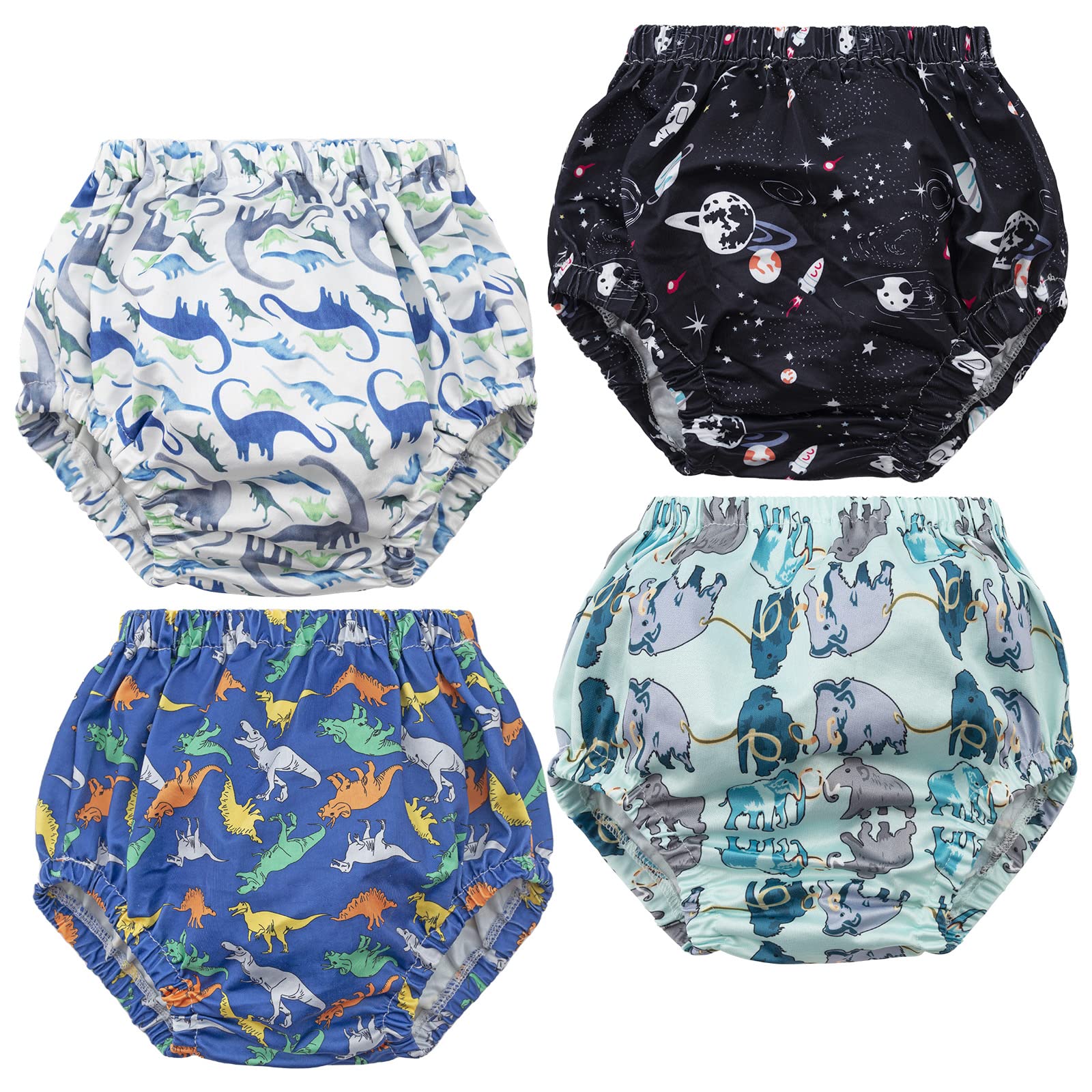 Kwumsy Potty Training Underwear for Boys, Toddler Rubber Swim Diaper cover, Plastic Pants for Toddlers Training Pants, Training 