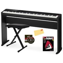 casio Privia PX-S5000 Digital Piano Bundle with casio cS-68 Furniture Stand, X-Style Piano Bench, Instructional Book, Lessons, A