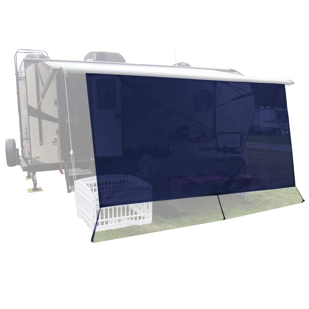 Sun Block Rv Tentproinc RV Awning Sunshade Screen 7X133- Navy Blue Mesh Sun Shade ...