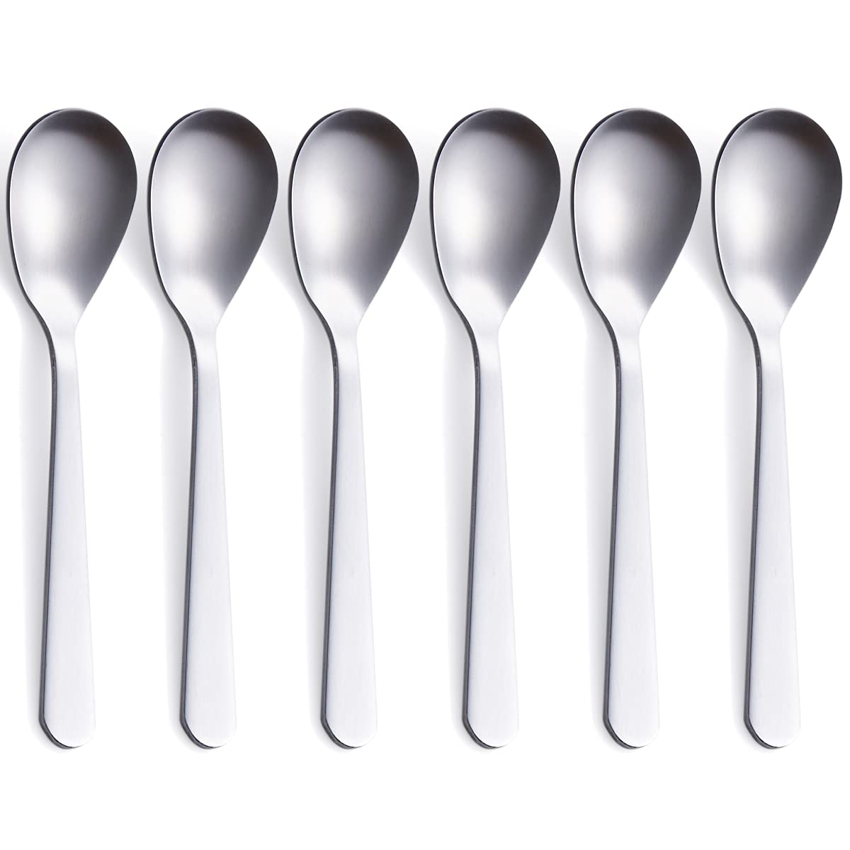 FULLYWARE Demitasse Espresso Spoons, Stainless Steel Satin Finish coffee Spoons, Mini Teaspoons, Sugar Spoons, 47-inch, Set of 6