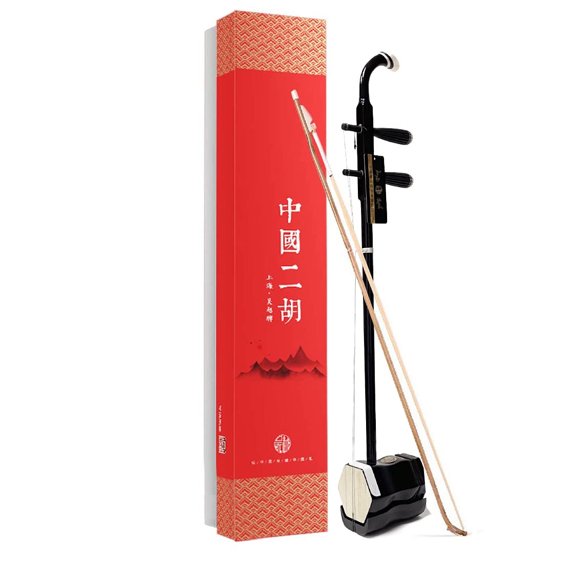WuYue chinese 2 Strings Violin Traditional National Instruments Erhu Phoneme Mark for Entry Level Paulownia Panel with Bag