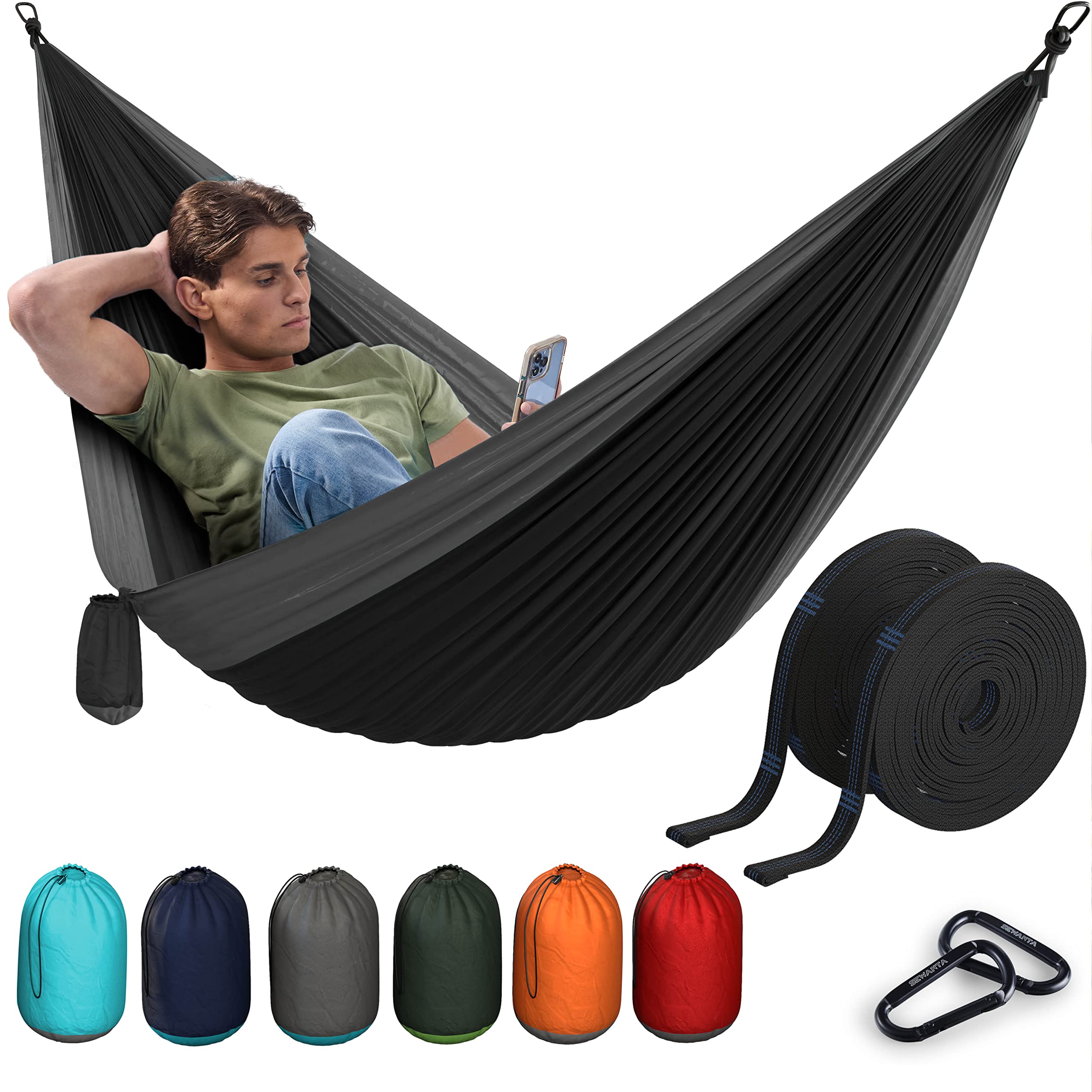 Sewanta Durable Hammock 400 lb Capacity, Lightweight Nylon