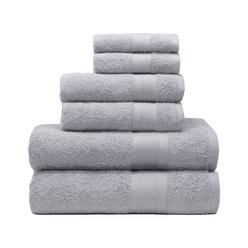 TRIDENT 6 Piece Bath Towels Set for Bathroom - 2 Bath Towel, 2 Hand Towel, 2 Washcloth 100 cotton Soft and Plush Highly Absorben