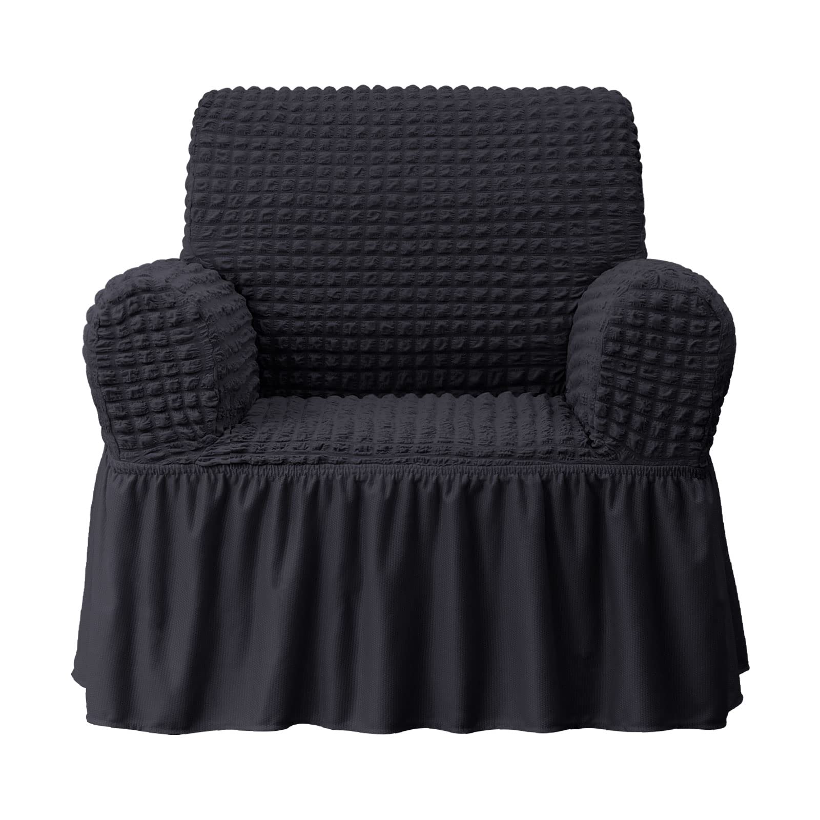 NICEEC Armchair Slipcover Black Armchair Covers 1 Piece Easy Fitted Sofa Couch Cover Universal High Stretchable Durable Furnitur