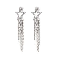 WEINUO 925 Sterling Silver Post Hoop Earrings for Women Black