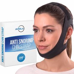 AVEELA Anti Snoring Chin Strap for CPAP Users | Large | Keep Mouth Closed While Sleeping | Adjustable Premium Snore Stopper Head