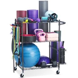 FHXZH Yoga Mat Storage Rack, Home Gym Workout Equipment Storage Rack, Large Cart for Organizing Workout Room, Organizer Yoga Equipment