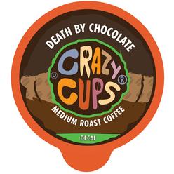 crazy cups Decaf Flavored Hot or Iced coffee, for the Keurig K cups 20 Brewers, Death By chocolate, 80 count