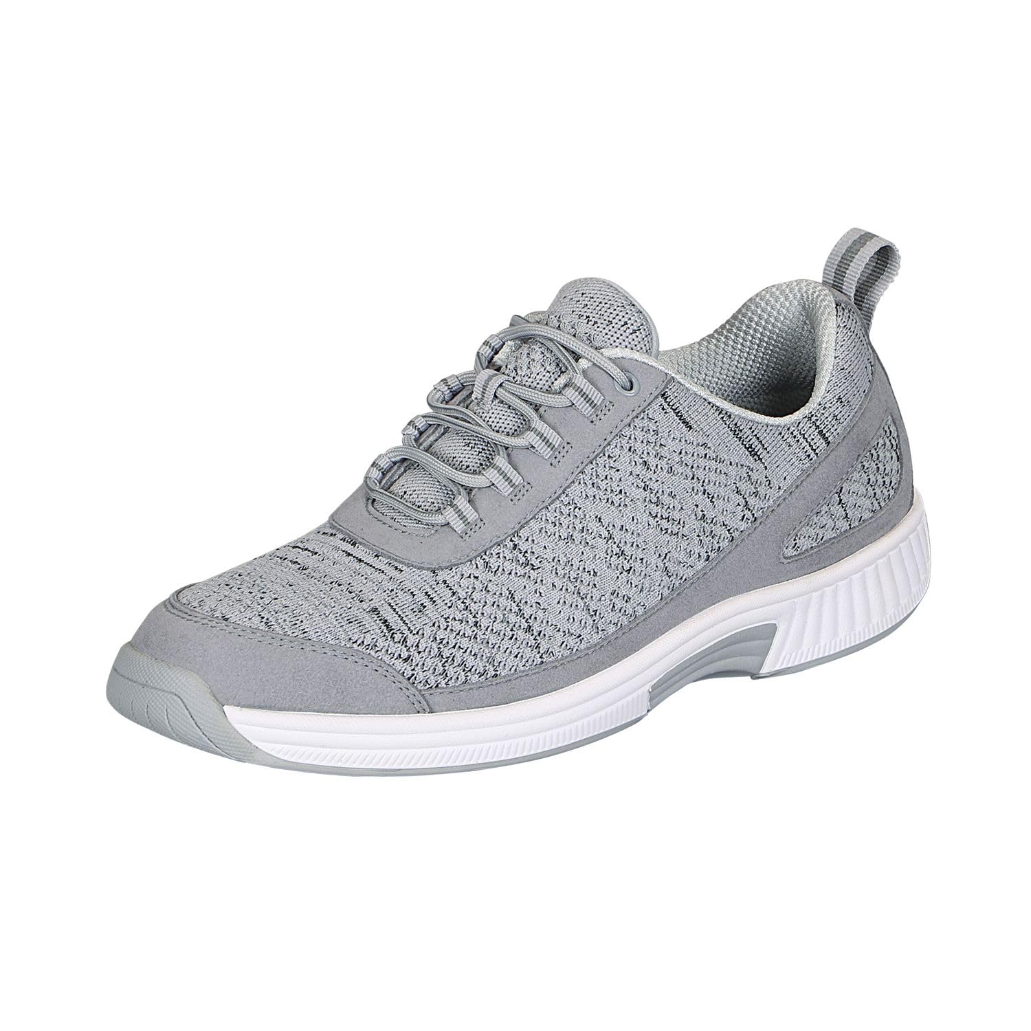 Orthofeet Men?s Orthopedic Walking Shoes, Lava Grey