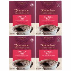 Teeccino Vanilla Nut Herbal Tea - Rich & Roasted Herbal Tea That?s Caffeine Free & Prebiotic for Natural Energy, 10 Tea Bags (Pa
