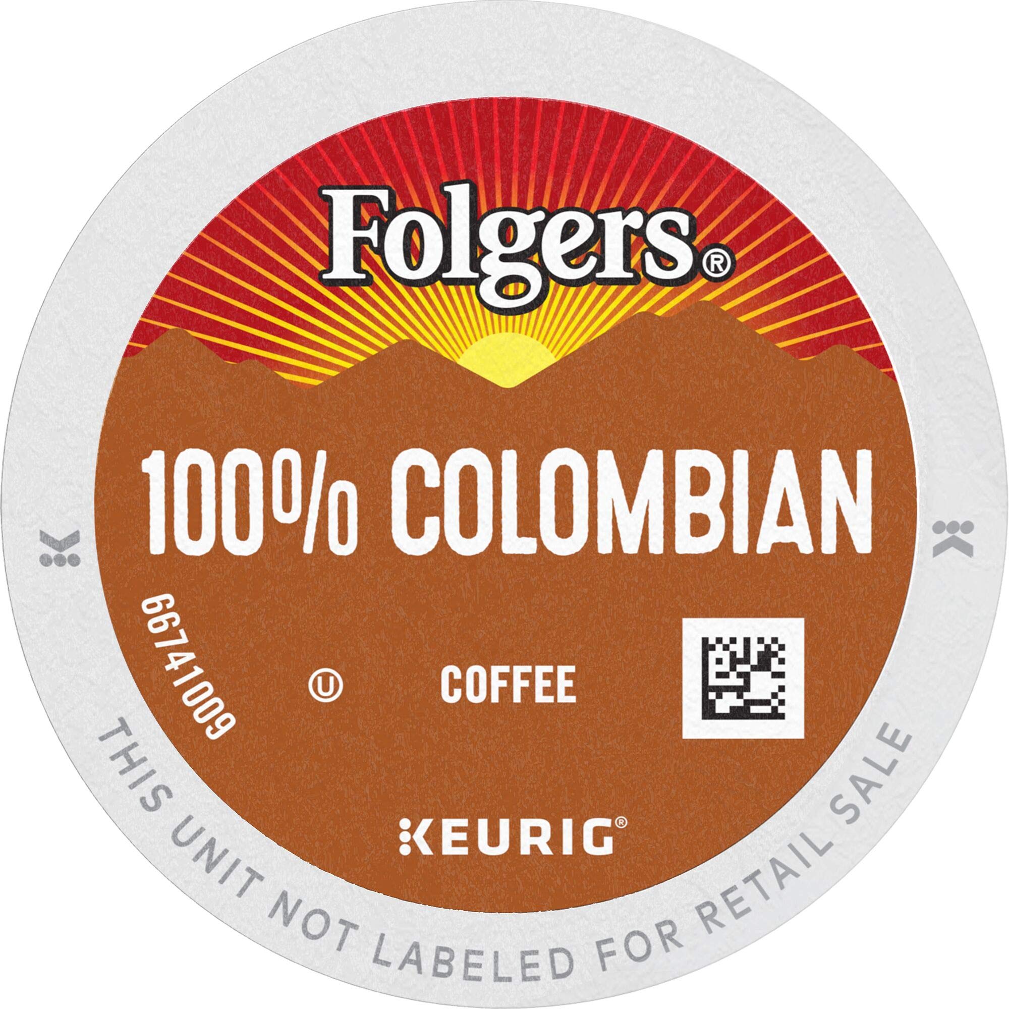 FOLGERS K CUPS Folgers 100% Colombian Medium Roast Coffee, 96 Keurig K-Cup Pods