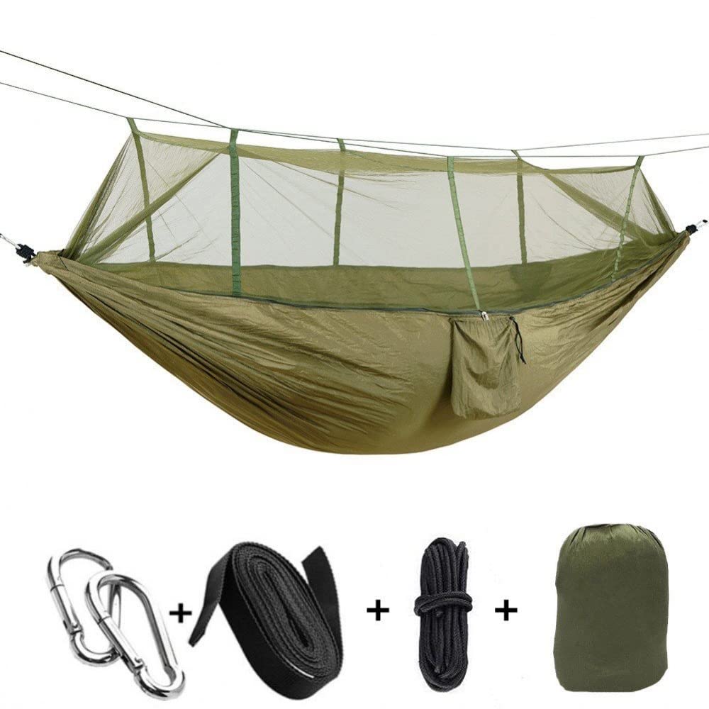 KEPEAK camping Hammock with Net Netting, Single  Double Tree Hammock Net, Lightweight Nylon Portable Hammock for Backpacking, ca