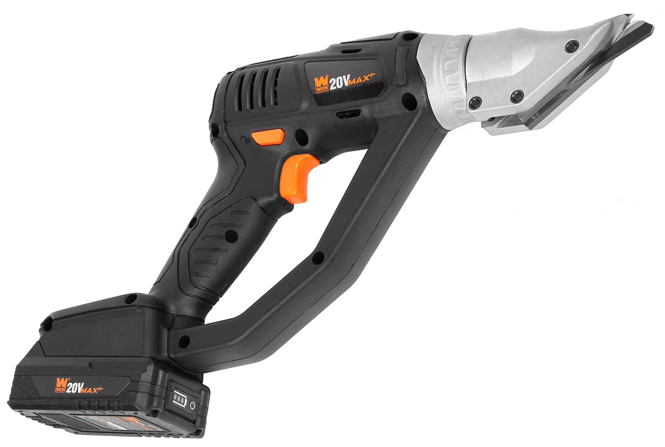 WEN cordless Metal Shear, Variable Speed with 20V Max 20 Ah Lithium-Ion Battery and charger (20314)