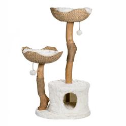 MAU LIFESTYLE MAU Modern cat Tree Tower for Large cats, Real Branch Luxury cat condo, Wood cat Tower, cat Scratching Tree, cat condo, cat Love