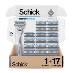 Schick Hydro Dry Skin Razor - Razor for Men with Dry Skin with 17 Razor Blades