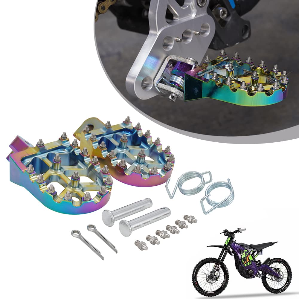 JFG RACING Sur Ron Pegs,Dirt Bike Foot Pegs Quenching MX Foot Pedals Rests CNC for Surron/Sur ron S/Sur Ron X/X160/X260