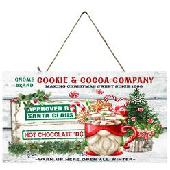 Twisted R Design Farmhouse christmas Decor Hanging Wood Wall Sign (christmas cookie and cocoa co)