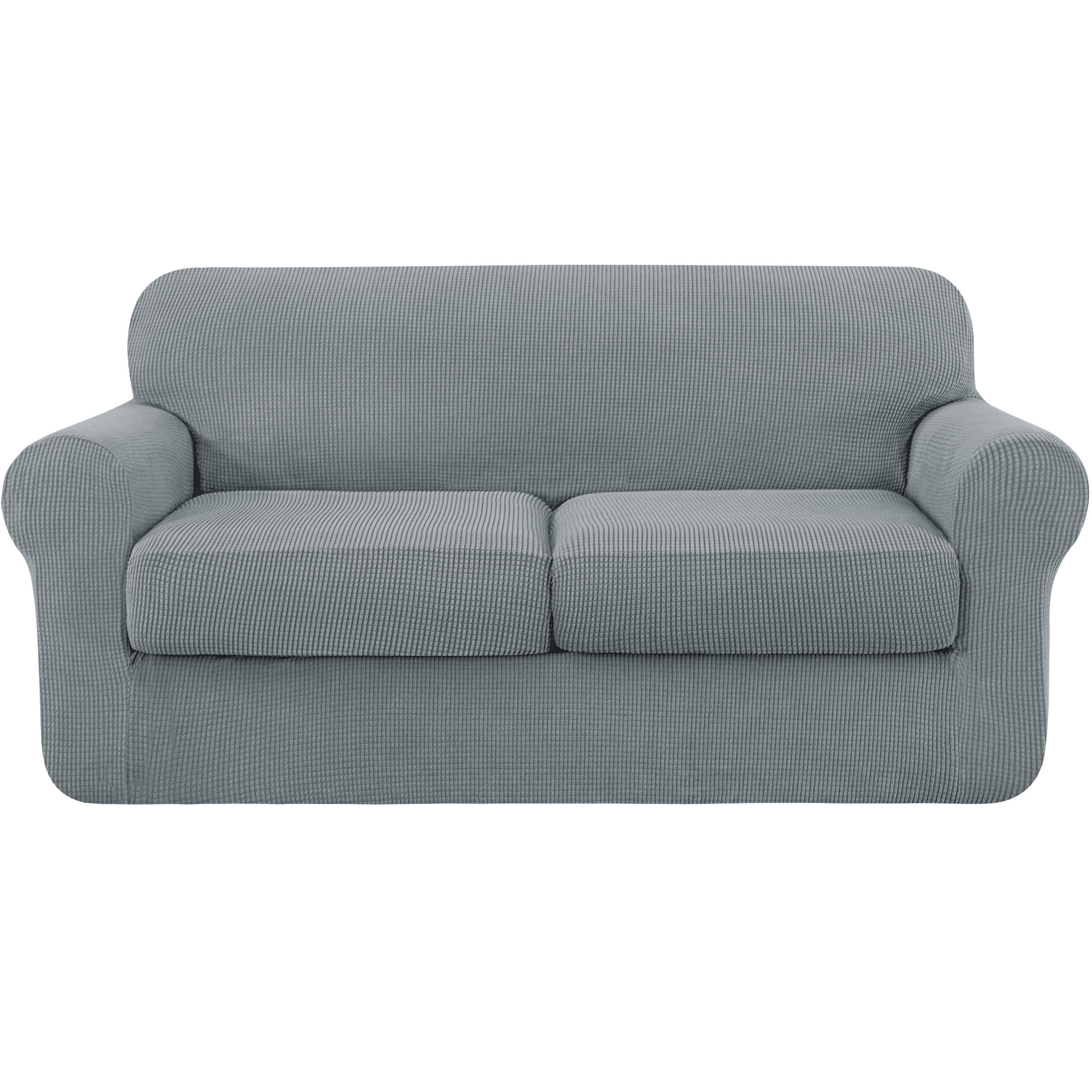 SUBRTEX 3 Piece Sofa cover High Stretch couch Slipcover for 2 cushion Soft Sofa Slipcover Loveseat cover Jacquard Fabric Furnitu