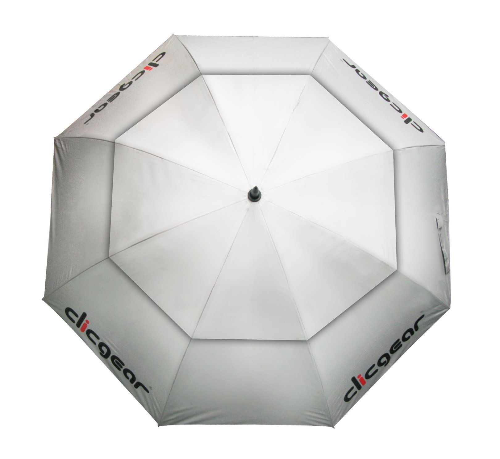 Clicgear Double-Canopy 68? Wind Resistant Umbrella for Sun and Rain (Silver)