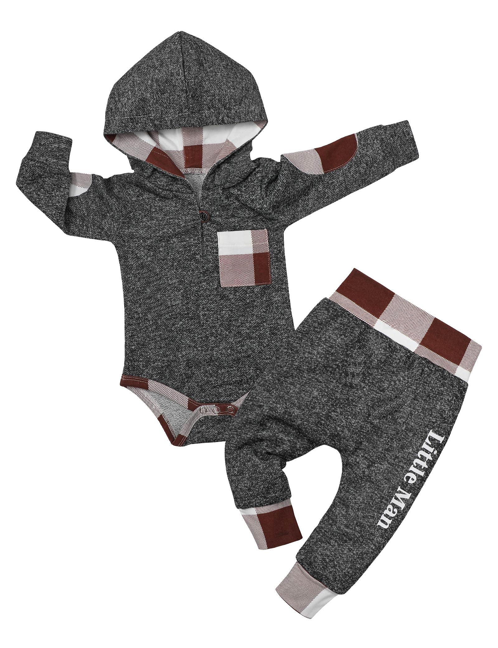 Fommy Baby Boy Clothes 6-9 Months Infant Boys Hoodie Pants