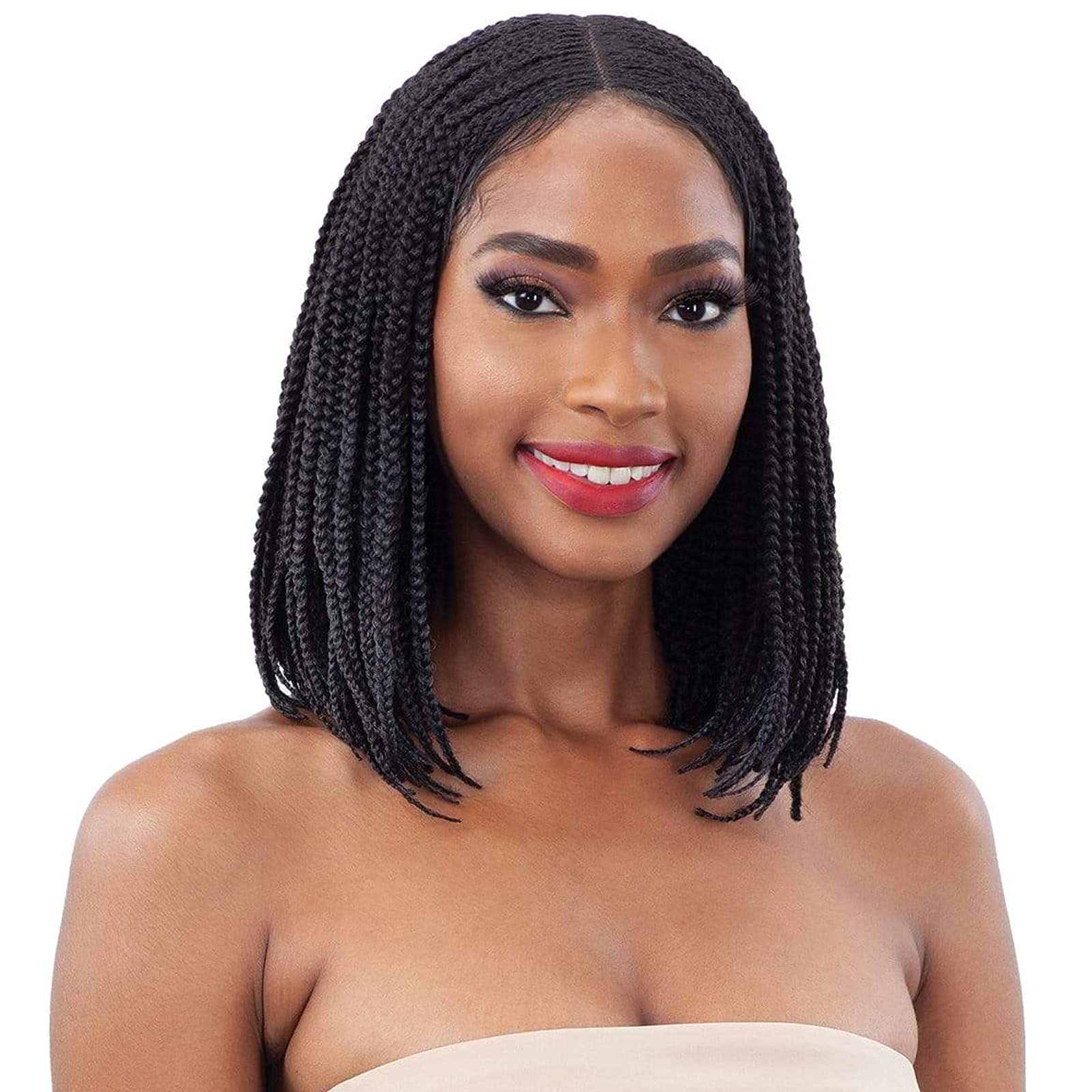 Facynos Knotless Braid Wigs for Black Women - Heat Resistant Fiber,Soft Synthetic Wig, Dense, Glueless, Lightweight, Not Exposed