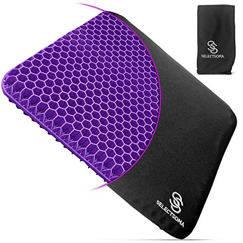 SelectSoma gel Seat cushion for Long Sitting Back, Sciatica