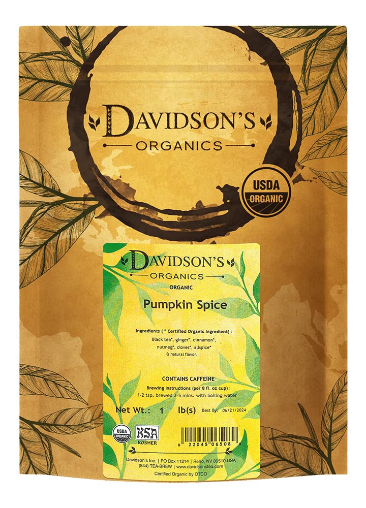 Davidson's Organics, Pumpkin Spice, Loose Leaf Tea, 16-Ounce Bag