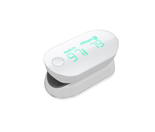 iHealth Air Wireless Fingertip Pulse Oximeter with Plethysmograph and Perfusion Index on the App, Measures Blood Oxygen Saturati