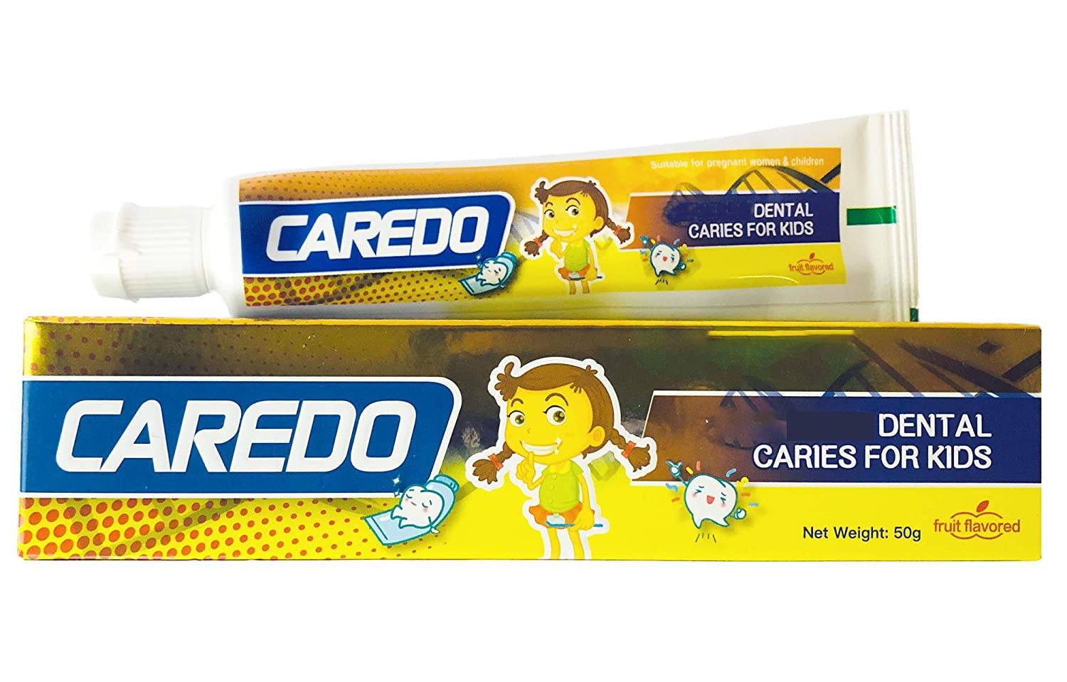 CAREDO Kids Toothpaste for Cavity Repair, Tooth Decay Repair Hydroxyapatite Toothpaste Fluoride Free, Toddler Cavity Toothpaste 