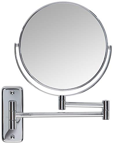 Jerdon JP7808C 8-Inch Wall Mount Makeup Mirror with 8x Magnification, Chrome Finish