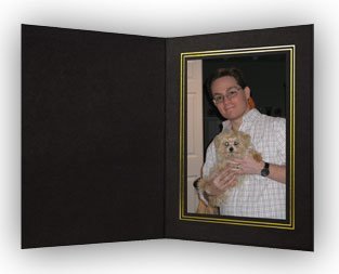 shopwise Black/Gold Cardboard Photo Folder 4x6 - Pack of 100