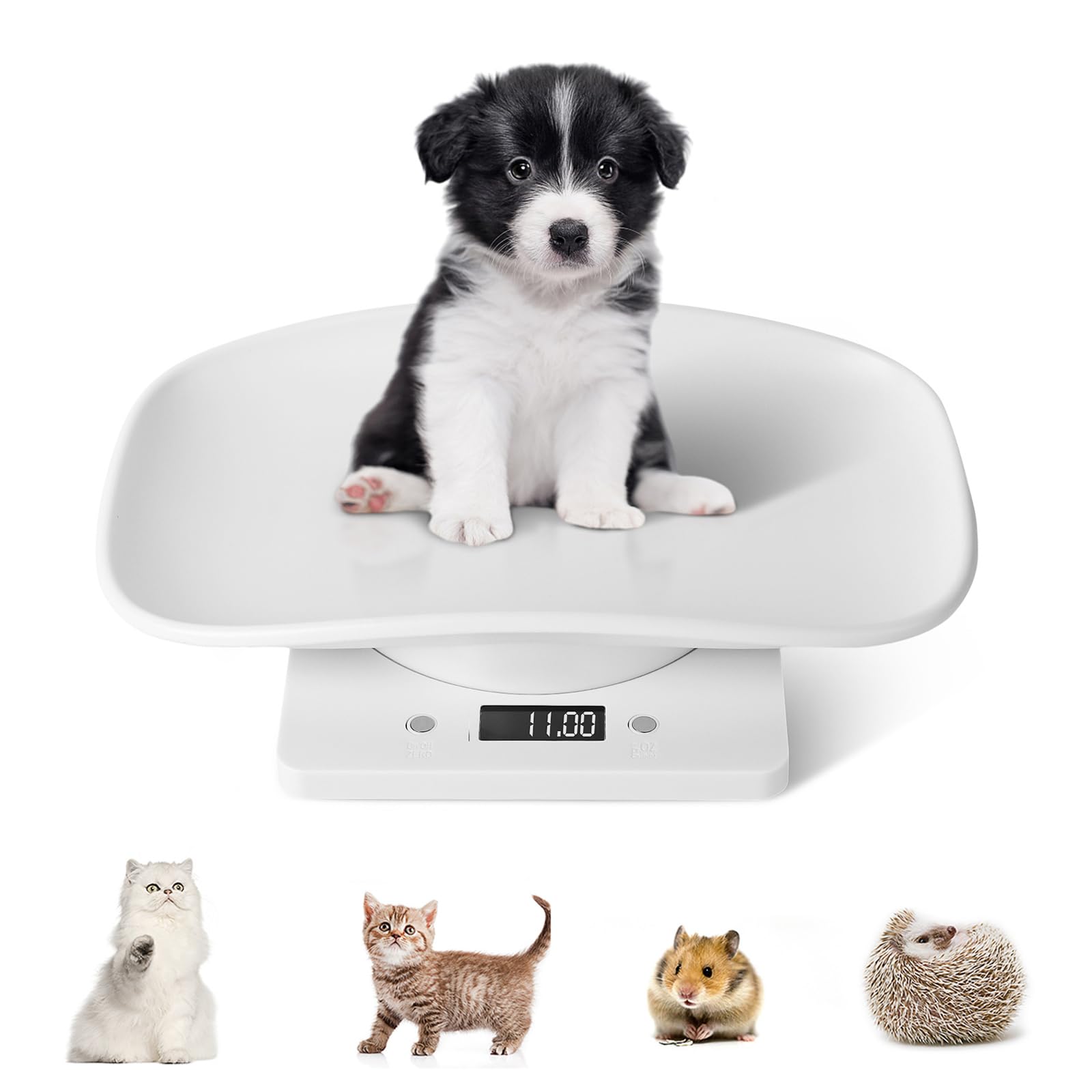 YTDTKJ Digital Pet Scale, Small Animal Weight Scale Portable Electronic LED Scales, Multifunction Kitchen Scale(Max. 22 lbs), for Weigh