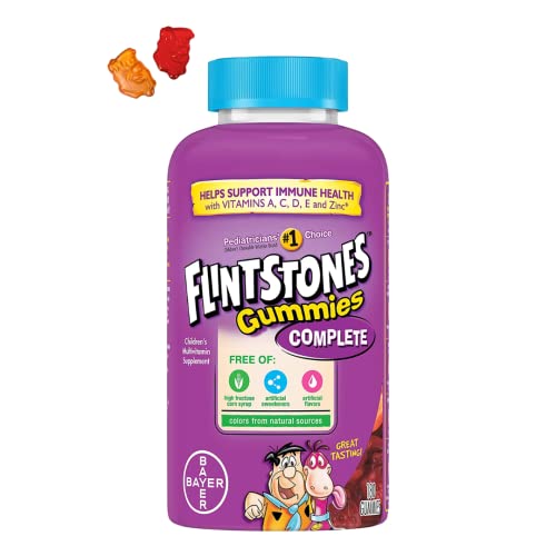 Flintstones Vitamins Complete Gummies Kids Vitamins with Vitamin C for Toddlers and Children Vitamins for Kids with Vitamin A