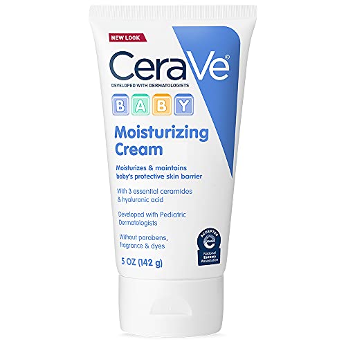 CeraVe Baby Cream  Gentle Moisturizing Cream with Hyaluronic Acid  Paraben Phthalate  Fragrance Free  5 Ounce  Packaging